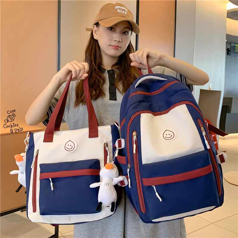 法国Fad Karan书包女风韩版大容量双肩包简约中学生减负休闲背包