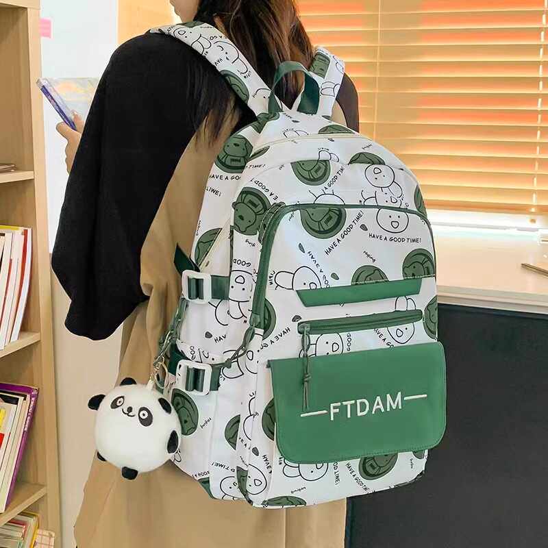 法国Fad Karan书包女生夏高颜值轻便双肩包初高中学生大容量背包