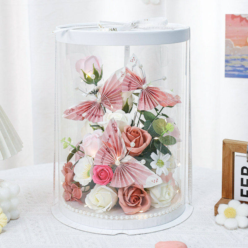 蝴蝶有钱花礼盒仿真香皂花束手工自制diy材料包生日礼物送女朋友