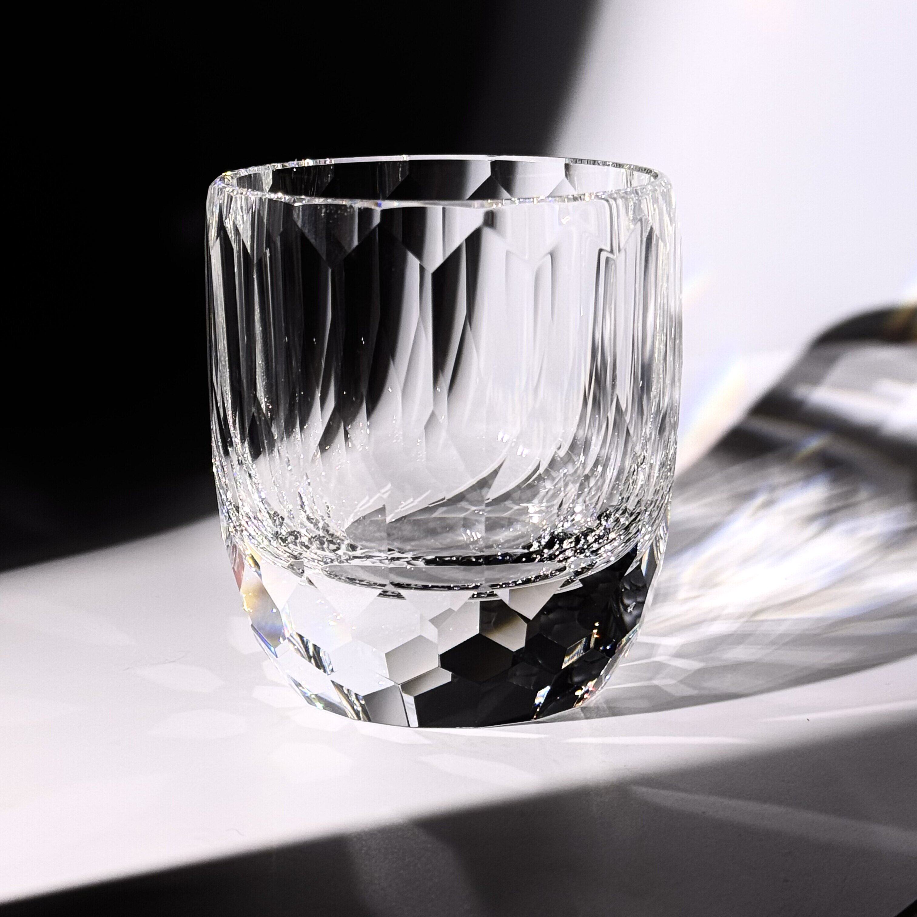 K9水晶威士忌杯酒杯江户切子星芒杯闻香杯高端手工雕刻烈酒洋酒杯
