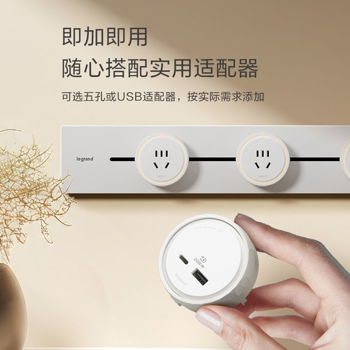 罗格朗轨道插座可移动分控指示灯