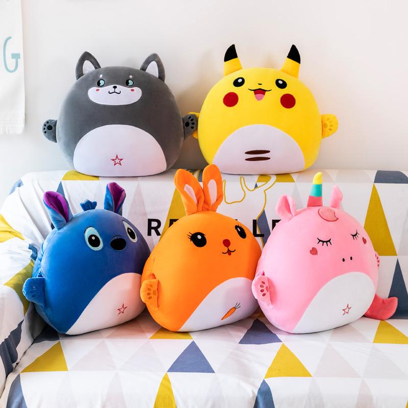 卡通暖手二合一抱枕被子两用儿童午睡毯子车载靠垫抱枕空调被礼品