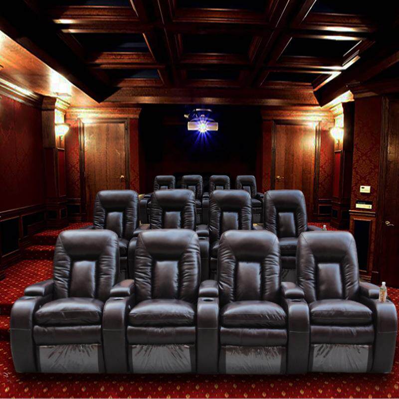 影吧家庭私人影院沙发椅现代简约手动功能沙发电动按摩真皮沙发