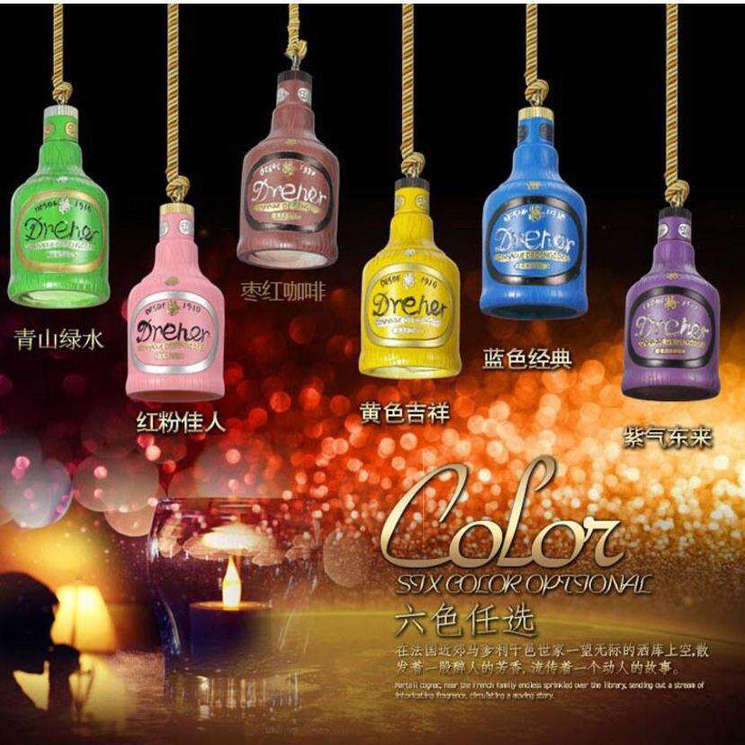 工业风酒瓶吊灯火锅奶茶店酒吧台创意民宿餐厅钱袋酒坛装饰特色灯