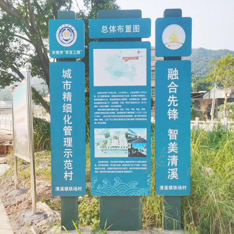 景区平面图导引图户外不锈钢烤漆广告牌软膜灯箱发光字展示架
