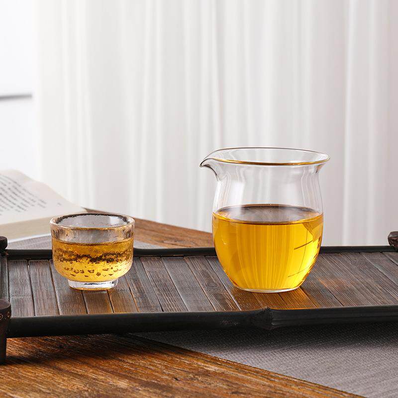 高硼硅玻璃密封罐功夫茶具耐热玻璃配件透明茶艺展示比赛密封罐