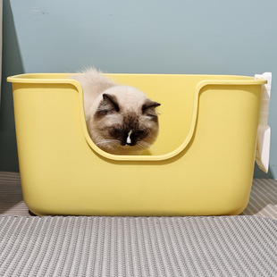 超大号半封闭猫砂盆防外溅加高猫咪厕所EVA双层猫砂垫加猫砂盆
