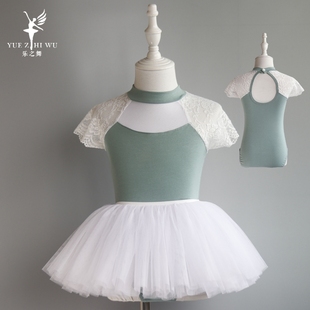 幼儿考级连体形体芭蕾纱裙演出套装 舞蹈服女童夏短袖 幼儿练功新款