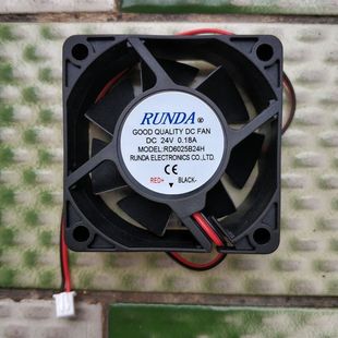0.18A 6cm直流伏充電排氣小型散熱風扇 24V RUNDA潤達RD6025B24H
