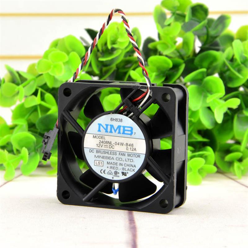 NMB2408NL-04W-B466厘米12V0.12A6020电脑主板温控电源风扇