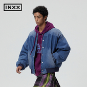 INXX HIP AND BONE潮牌冬新品 牛仔短棉服情侣短外套HID4161639