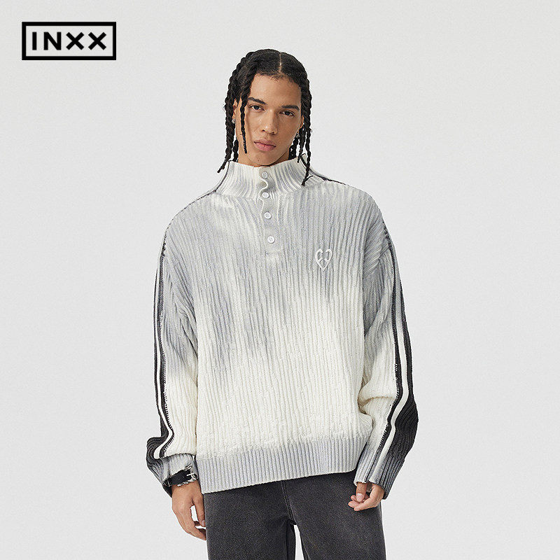 【INXX】APYD潮牌新品复古感破洞针织衫男女同款毛衣APE4060888