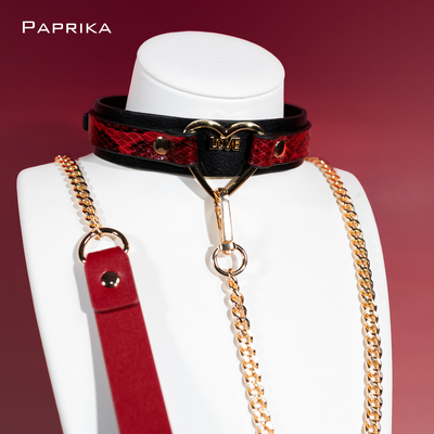 蛇纹LOVE项圈颈圈choker手工手作牵引链定制刻字