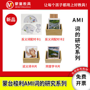 蒙台梭利语言教具词的研究反义词近义词同音字儿童汉字识字卡片