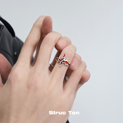 StrucTon小众脊骨液体系列戒指