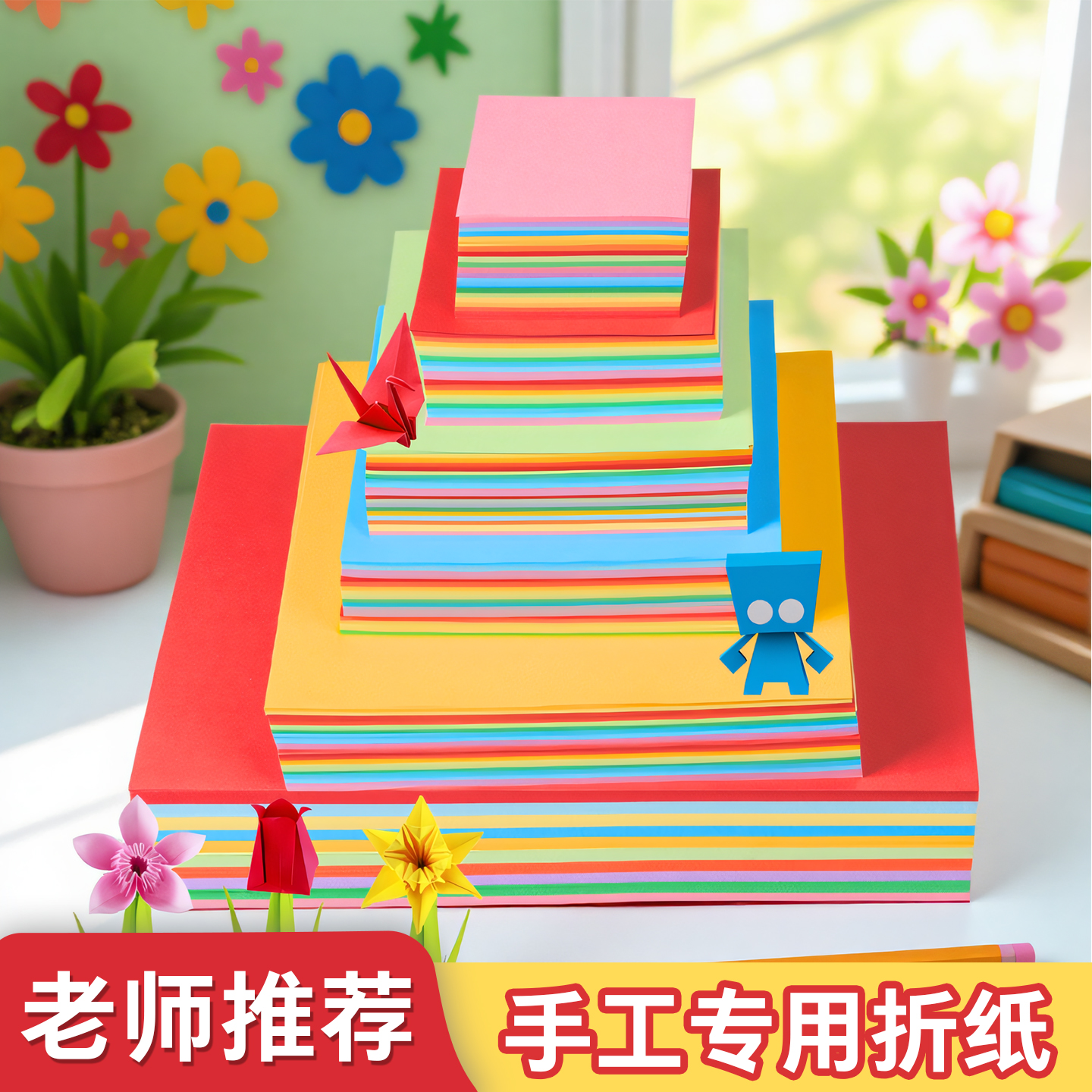 正方形A4粉色美术绘画专用