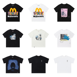 区别市场Travis Scott短袖麦当劳联名系列高街美潮宽松男情侣T恤