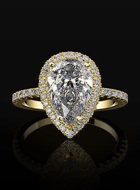 Jewelry Creative Sparkling Drop-shaped Wedding Ring Ladies