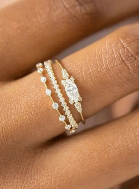 New Hot Ring 3 Princess Suit Engagement Anniversary Luxury