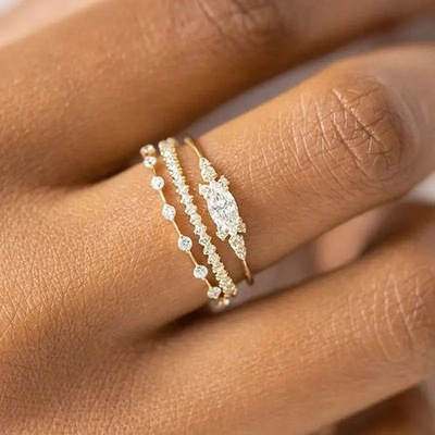 New Hot Ring 3 Princess Suit Engagement Anniversary Luxury