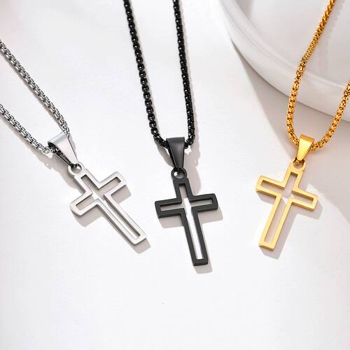 Cross Necklace Men And Women Simple Pendant Jewelry