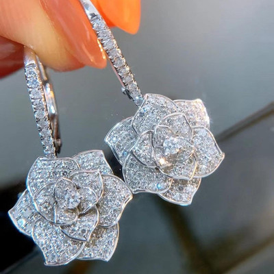 Camellia Earrings Full Of Flowers Earrings Earrings