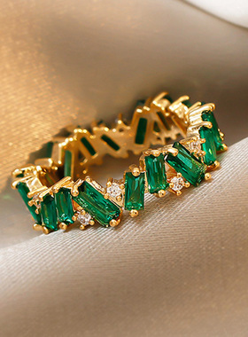 Japanese Style Light Luxury Trendy Geometric Ring French