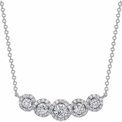 Necklace Elegant Beating Heart 5 Round Pendant Necklace