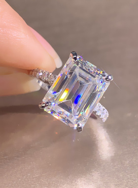 New Accessories * Princess Square Simulation Diamond Ring