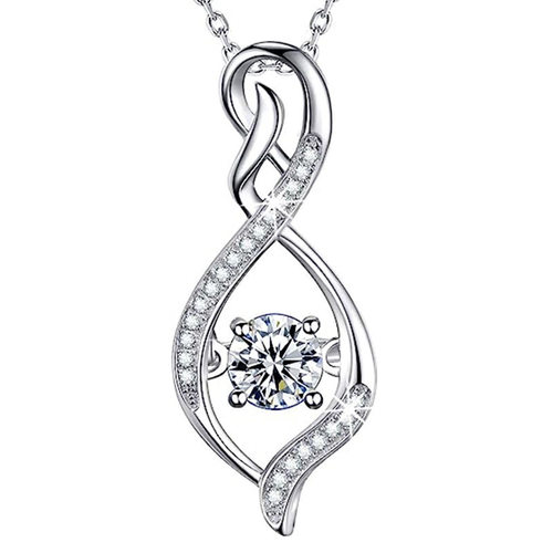 Geometric Design Feeling Necklace Movable Round Jewelry