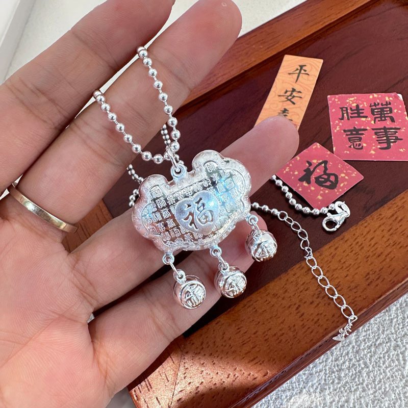 日系设计师topwhit儿童足银999项链小孩子满月礼女童银项链宝宝
