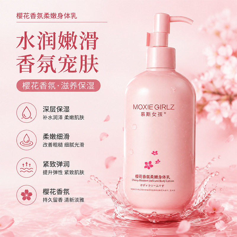小杨哥推荐慕斯女孩樱花保湿身体乳滋润润肤乳细腻持久留香花香