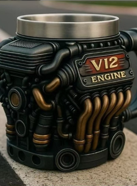 V12 Engines Stainless Steel Cup引擎树脂不锈钢马克水杯咖啡杯