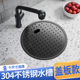 黑色纳米隐藏小水槽台下盆圆形单槽厨房吧台带盖304不锈钢洗菜盆