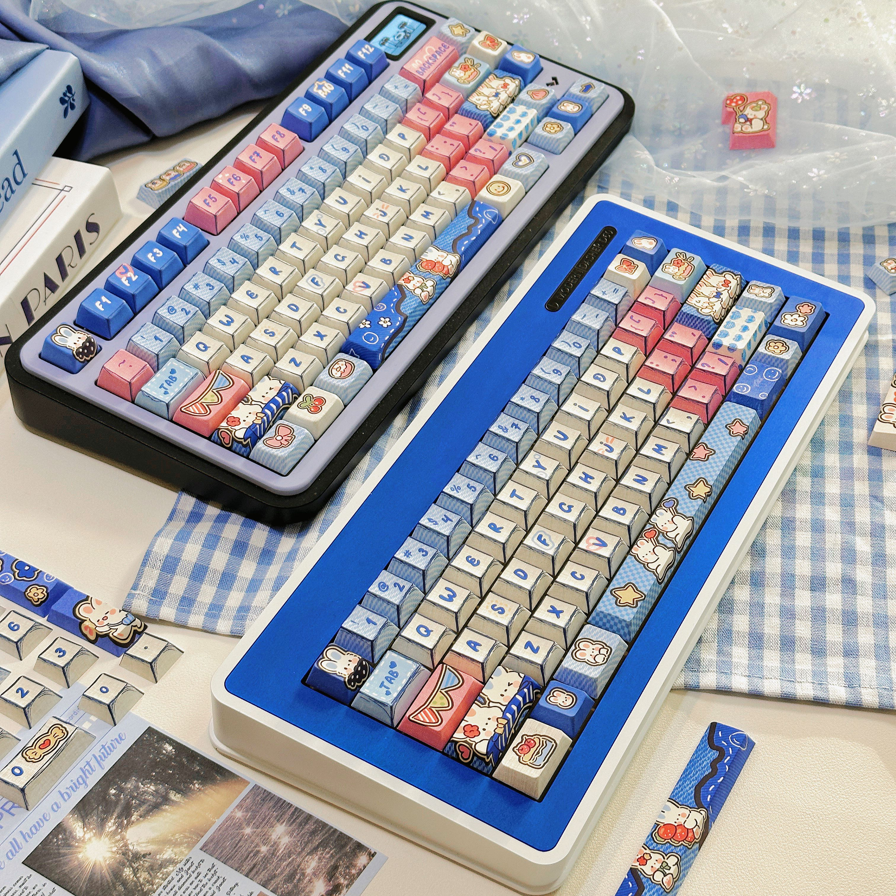 龙乘 牛仔小兔主题键帽PBT全五面热升华原厂 MDA键帽龙乘Hi75 Hi8