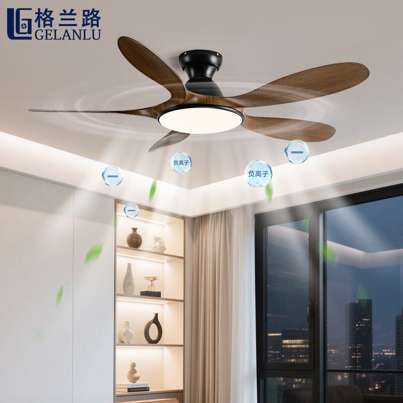 客厅吸顶吊扇灯餐厅两用电扇灯厨扇房吊灯电灯有110V一体电风扇灯