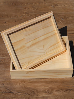 定制木盒收纳整理带盖木箱长方形方盒木制木箱储物箱实木小木箱子