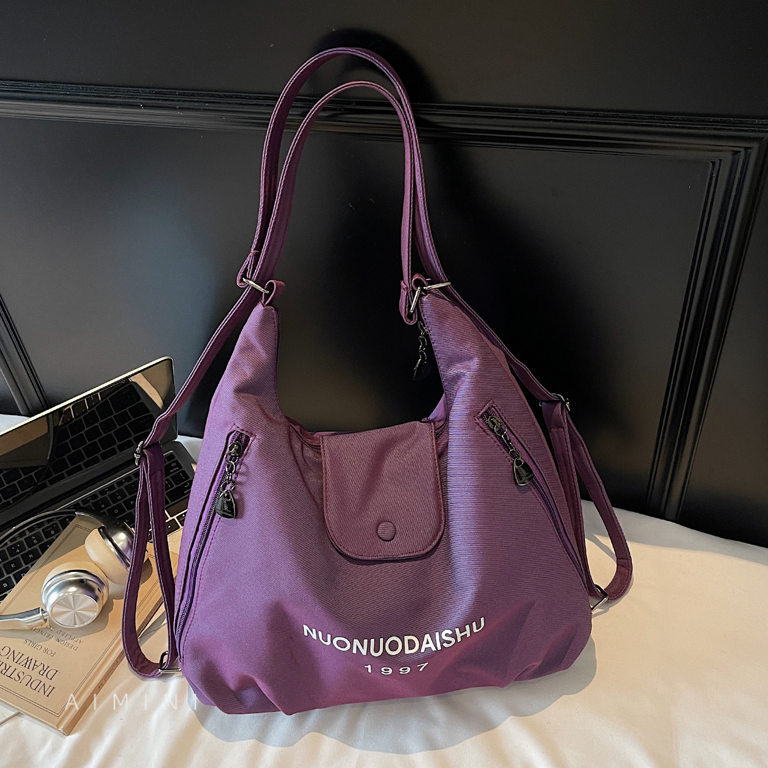 多功能托特包女大容量单肩双肩包2025秋冬新款百搭旅游通勤斜挎包