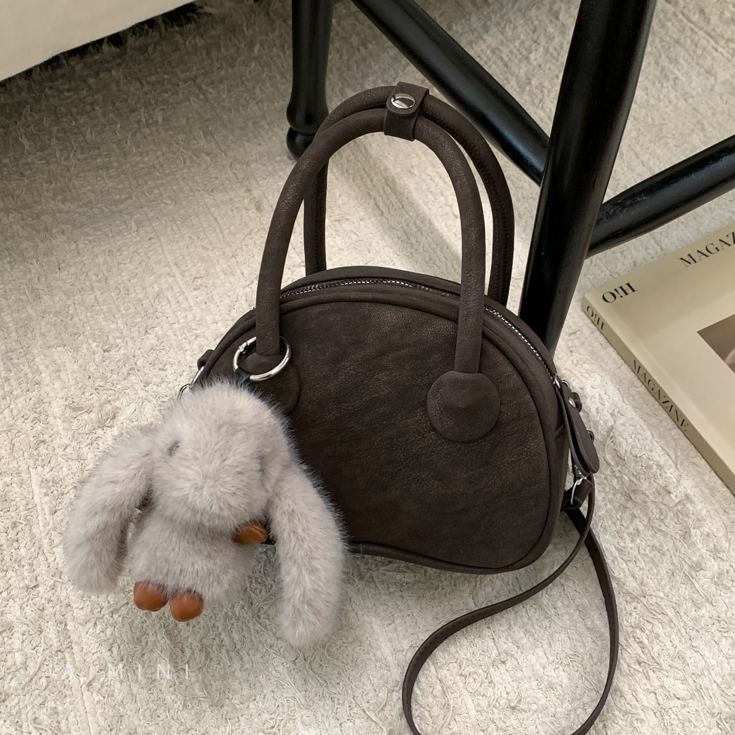 高级感复古保龄球包女手提小拎包