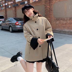 2026春装新款卡其色撞色拼接风衣2C036-F223-P125-K198图片