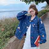 春装幼稚旅拍重工刺绣小熊牛仔外套RF2C036-W339-P160-K238，女装短外套，2C036
