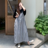 夏季新款黑T+格子吊带裙两件套RF2C036-T502-P135-K198，女装套装/套裙，2C036