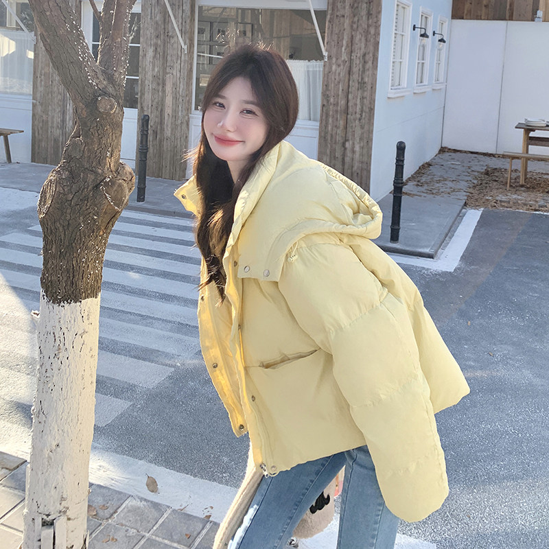 可可 鹅黄色短款羽绒服 2C036-M317-P220-K365图片
