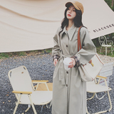 2026春装季女撞色拼接长款风衣2C036-F191-P145-K208，女装风衣，2C036