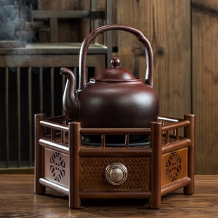 居家型简约新中式 沅鱼竹编电陶炉室内家用茶炉煮茶器套装 复古煮茶