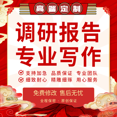 调研报告行业市场调研调查实践立项目调研报告可行性研究方案代写