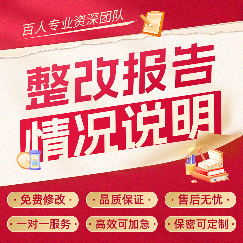 代写整改措施建设方案税务问题企业自纠自查情况说明报告材料代笔