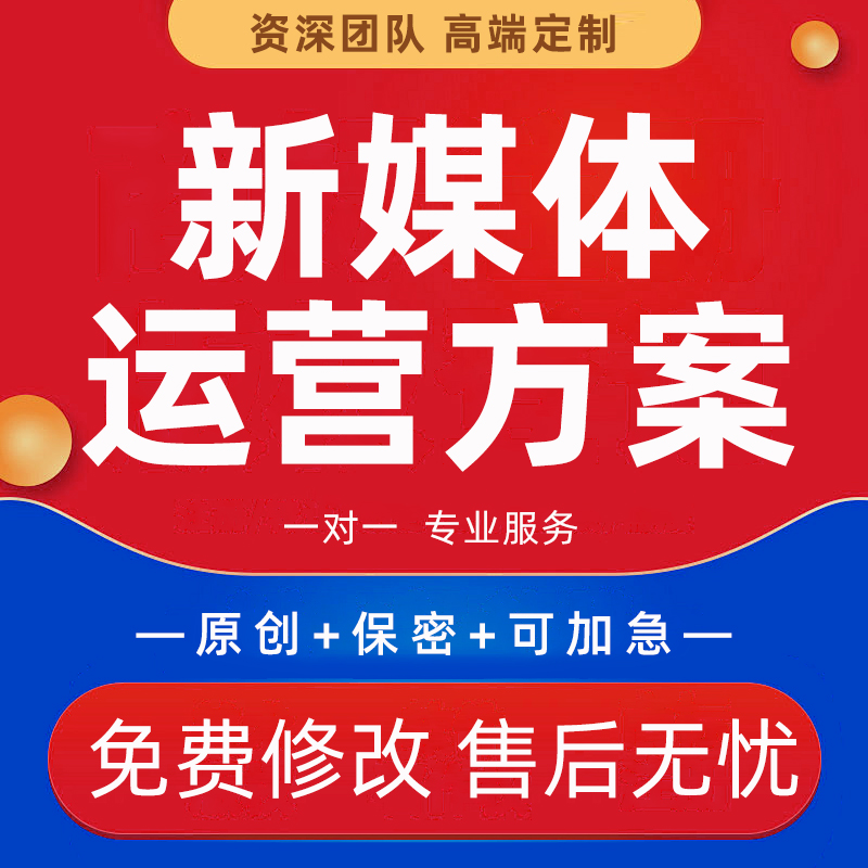 新媒体运营方案营销推广网络广告品牌传播销售活动设计策划案代写
