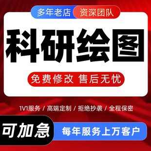 科研绘图代画医学sci医疗图文摘要模型插画图origin期刊封面设计