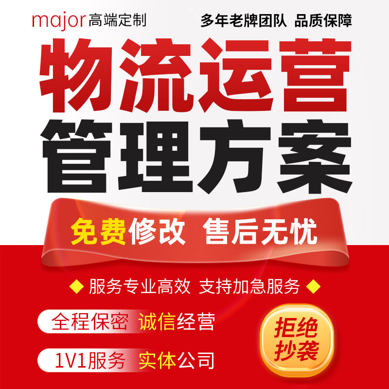 代写物流运营管理方案策划定制员工岗位职责制度加盟网点培训课件